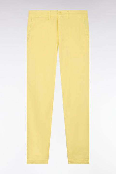 Pantalon chino regular en coton stretch jaune clair - Image 2