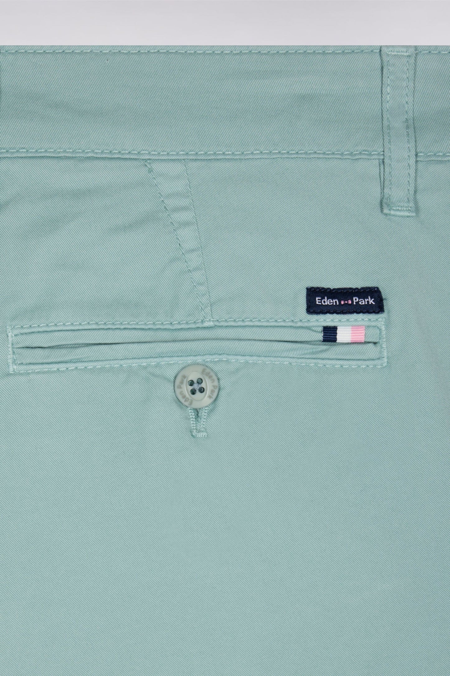 Pantalon chino regular en coton stretch vert d'eau