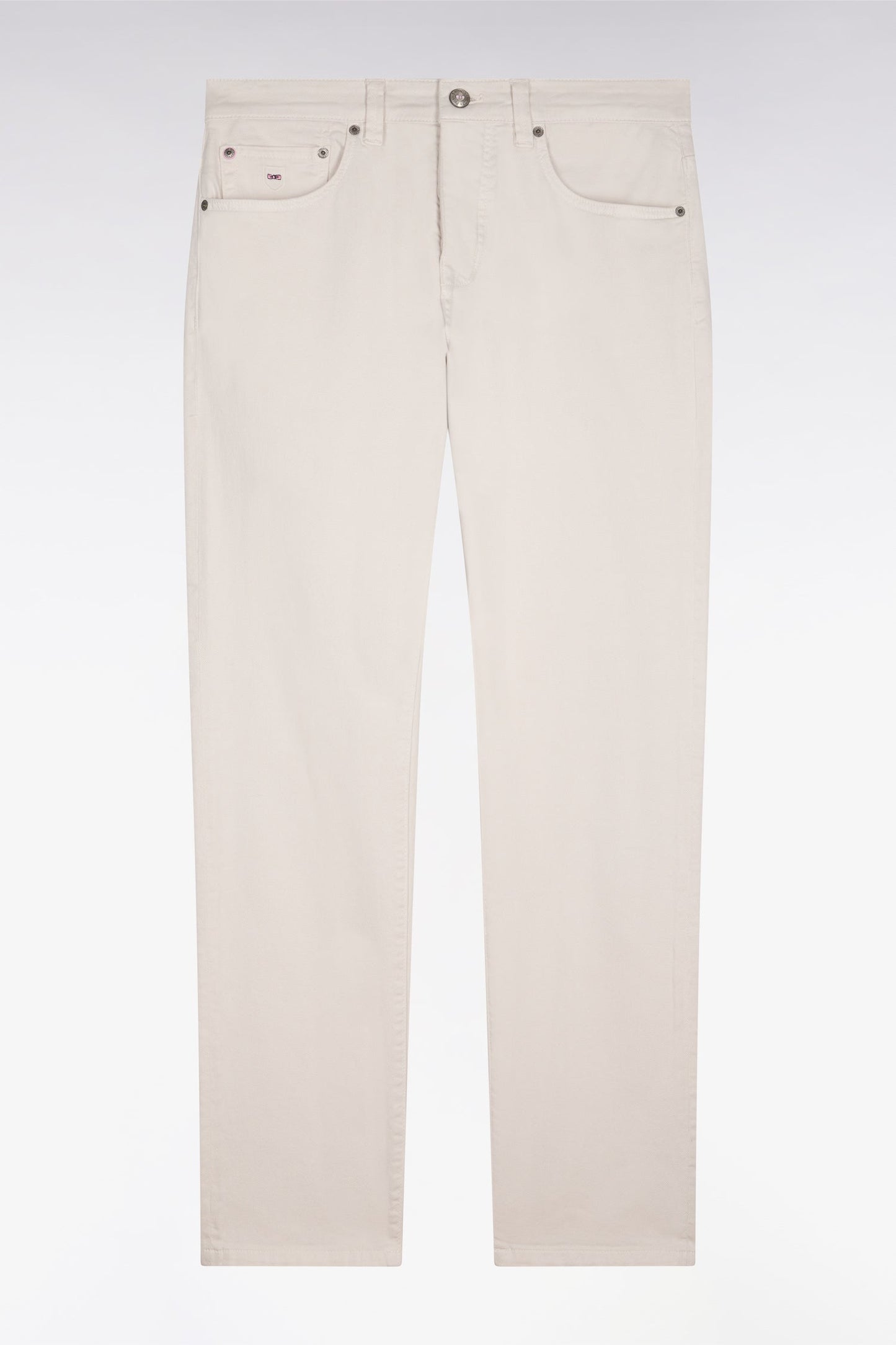 Jean en denim stretch écru coupe regular