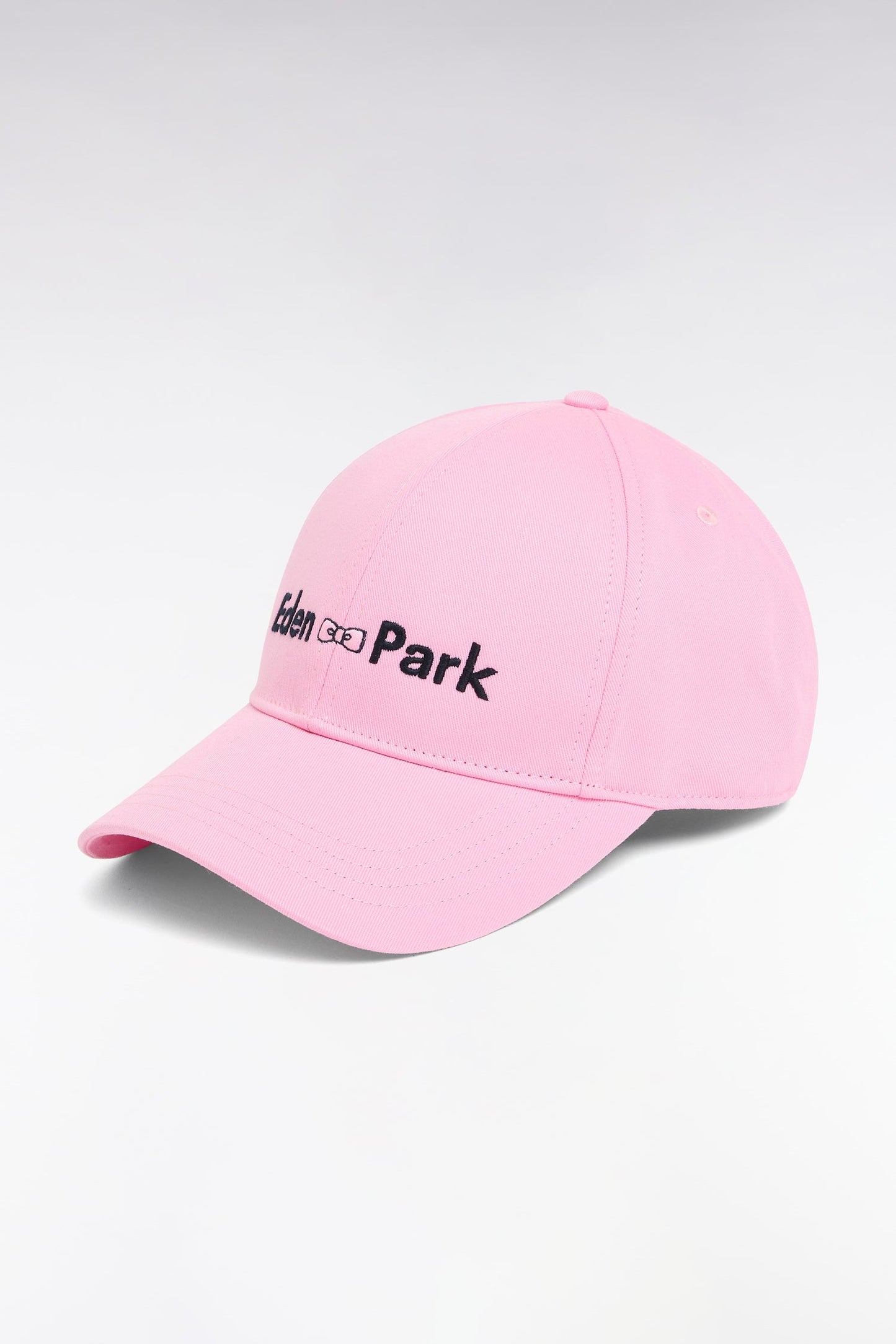 Casquette en twill de coton rose broderie Eden Park