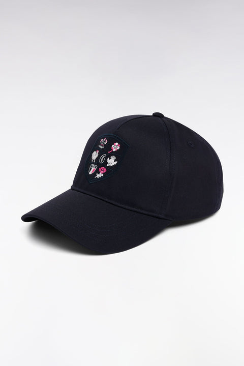 Casquette en twill de coton marine écusson 6 Nations - Image 1