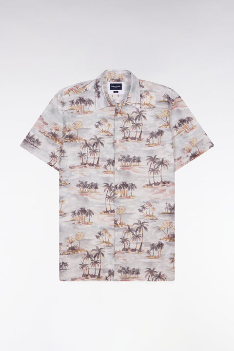 Chemise hawaïenne à manches courtes en coton imprimé coupe slim - Image 2