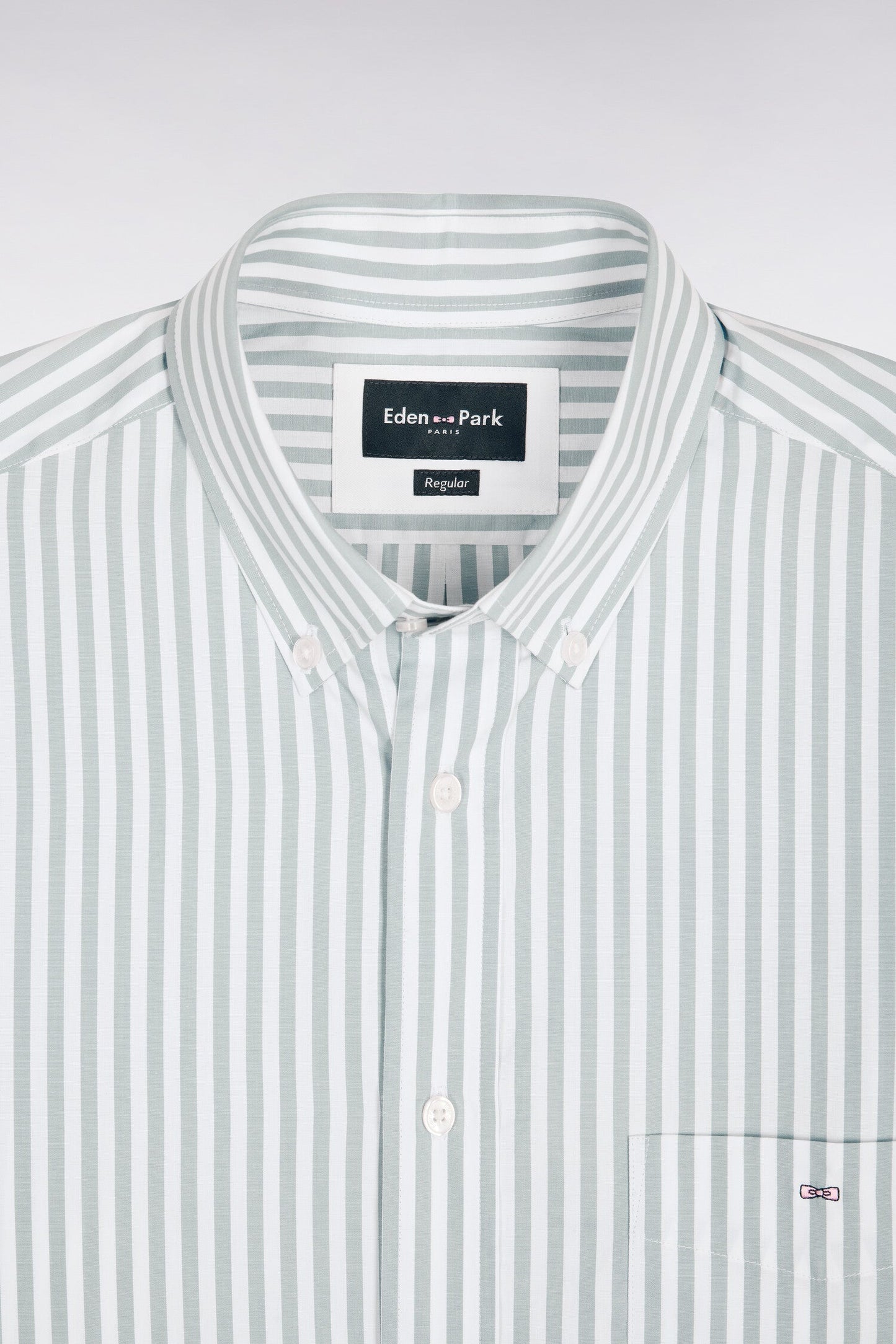 Chemise en coton ciel à rayures bâtons
