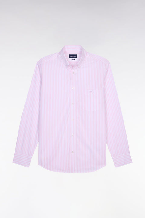 Chemise en coton rose à rayures bâtons - Image 2