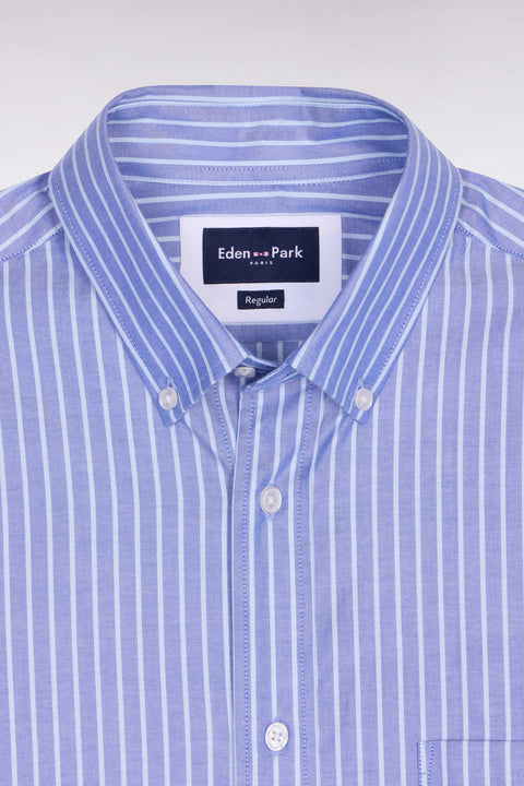 Chemise en coton pinpoint à rayures bleu ciel coupe regular - Image 2