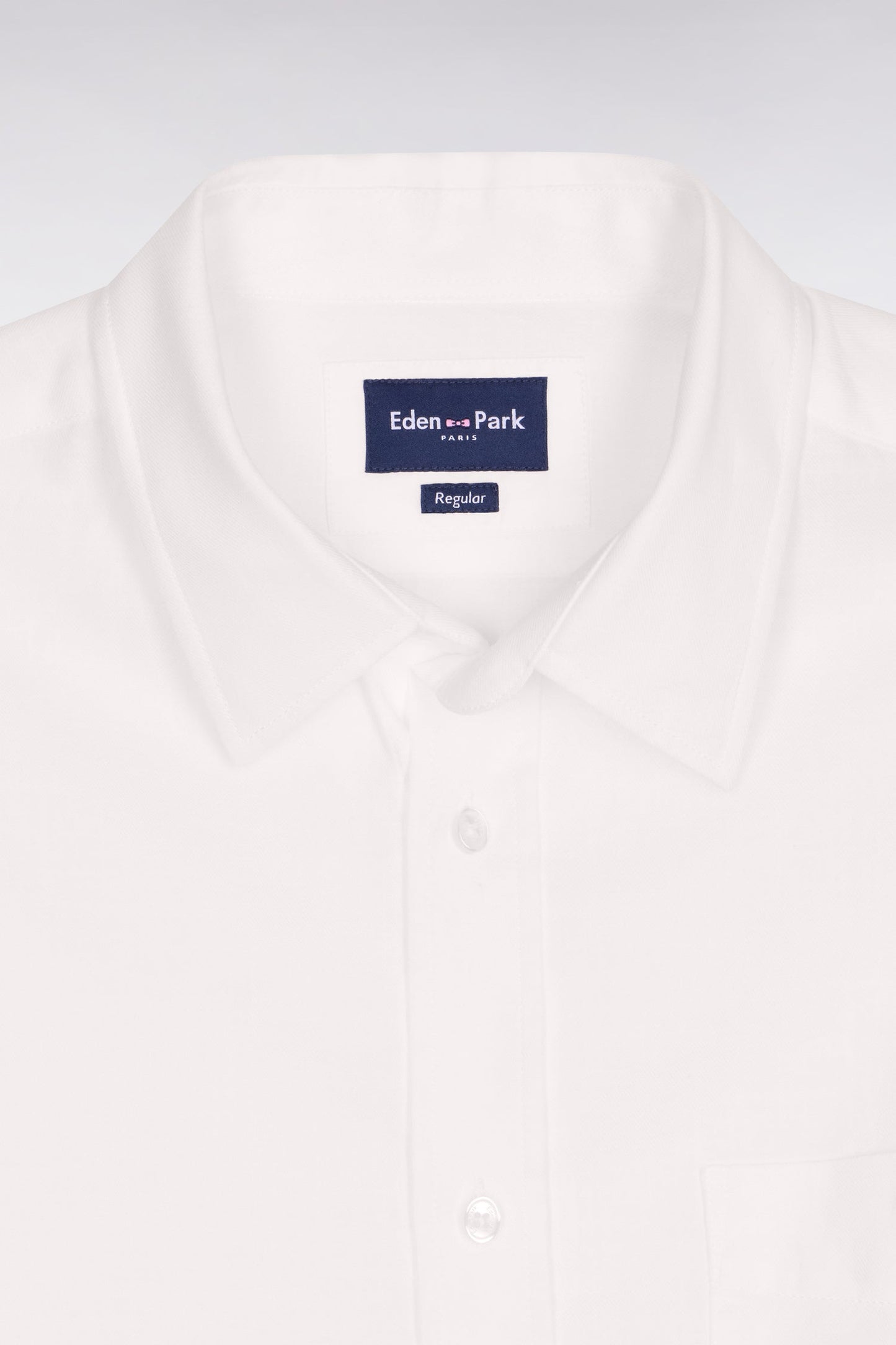Chemise en coton blanche coupe regular