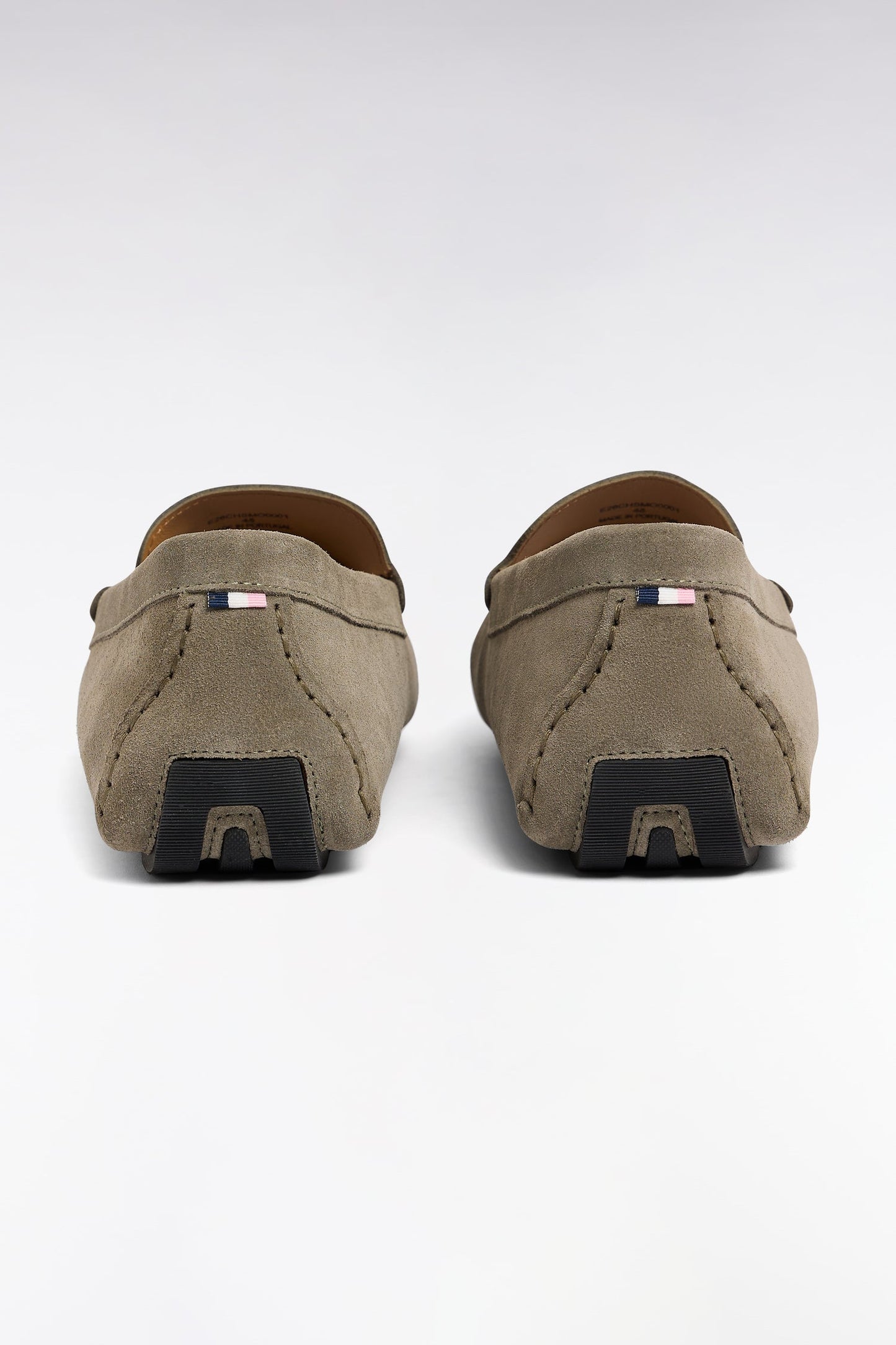 Mocassins en cuir suédé kaki