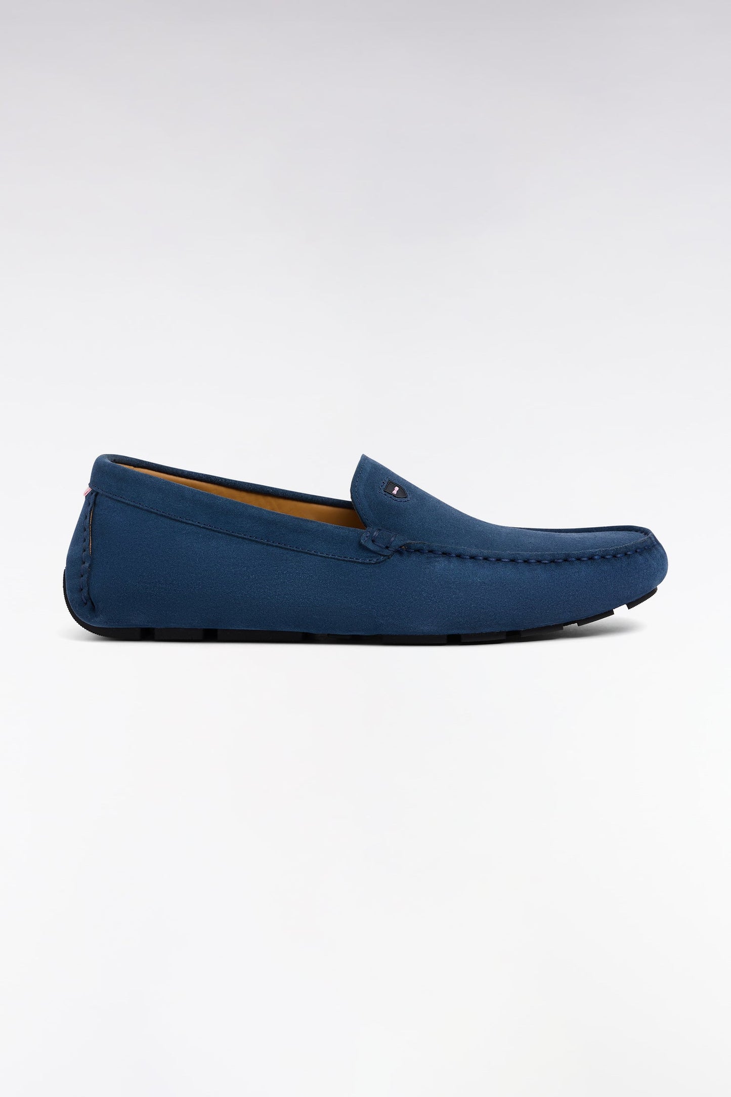 Mocassins en cuir suédé bleu