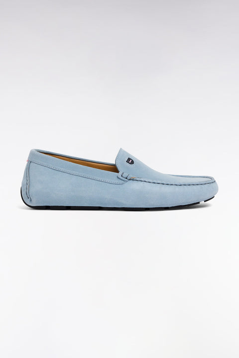 Mocassins en cuir suédé ciel - Image 1