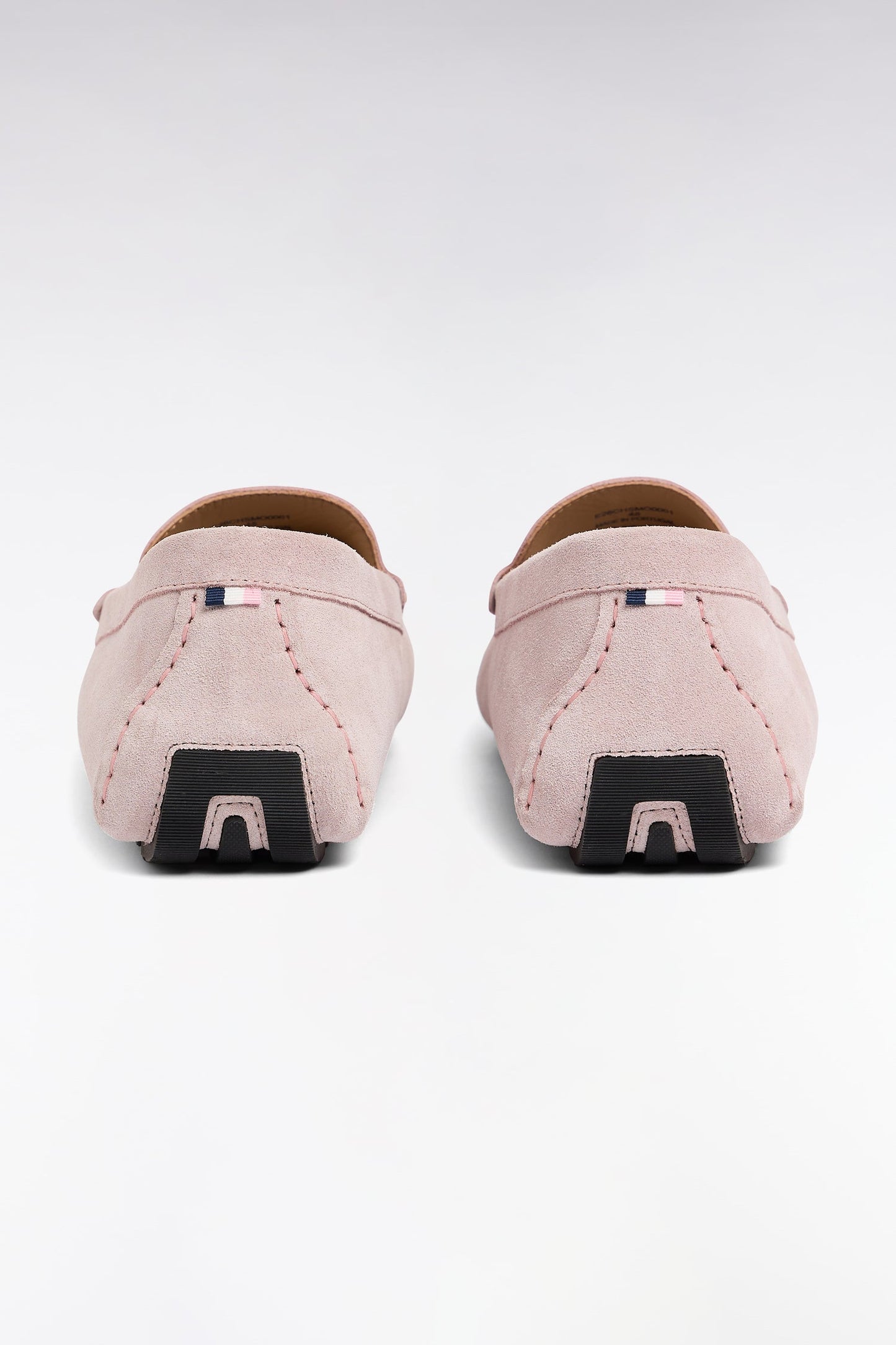 Mocassins en cuir suédé rose