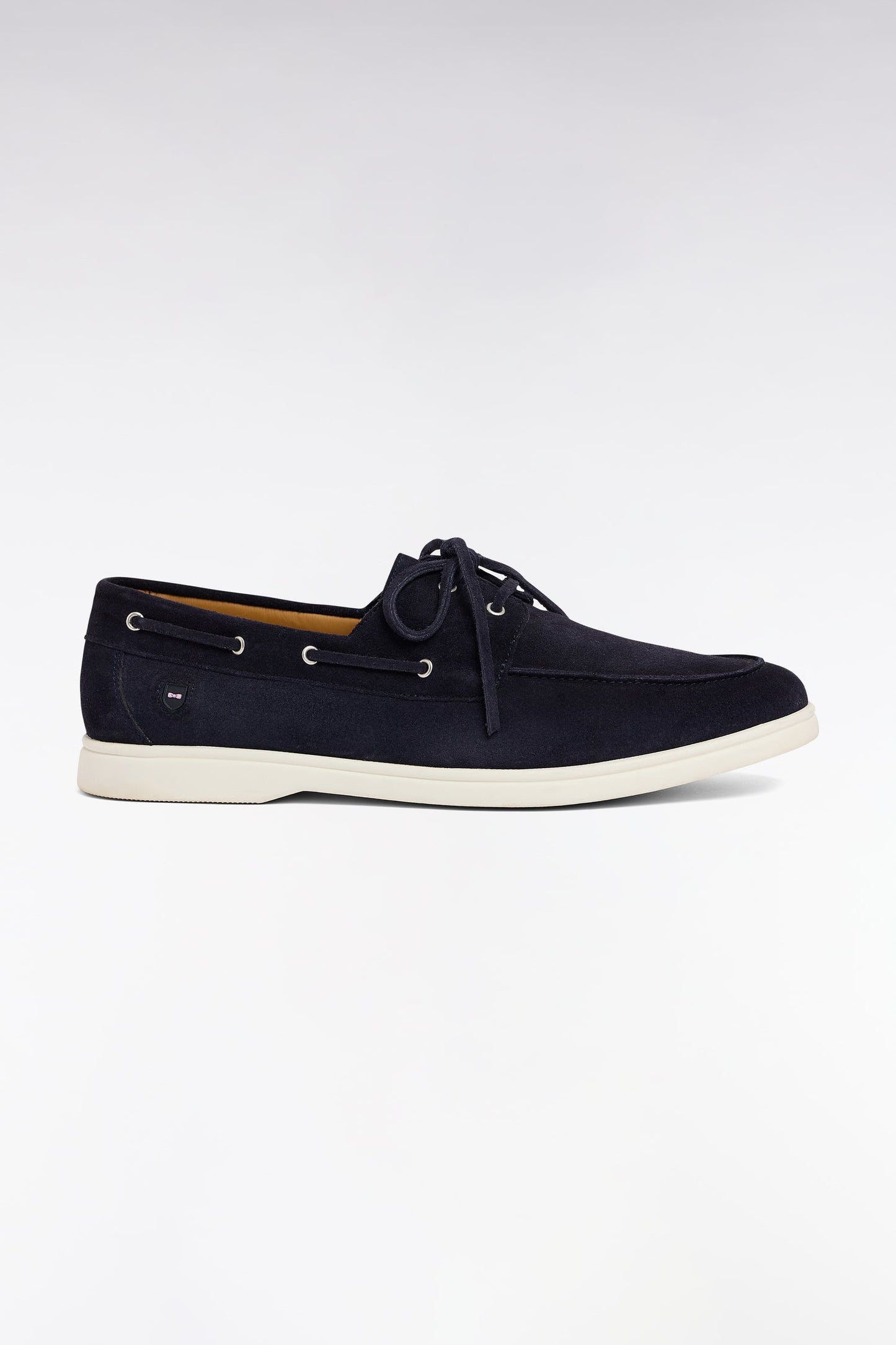 Mocassins en croûte de cuir suédé marine