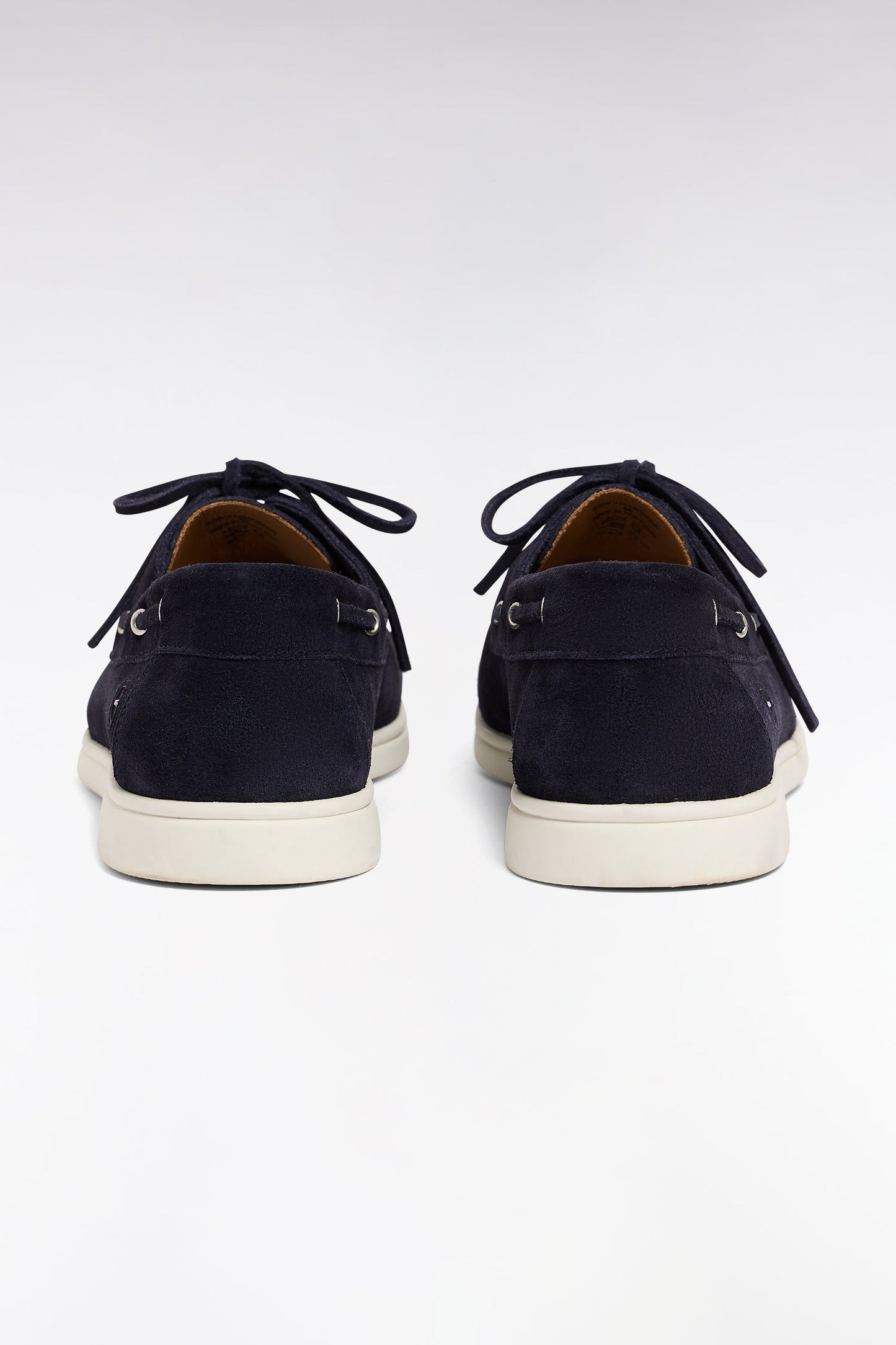 Mocassins en croûte de cuir suédé marine