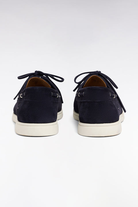 Mocassins en croûte de cuir suédé marine - Image 2