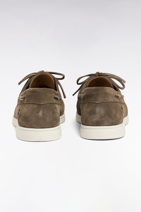 Mocassins en croûte de cuir suédé gris foncé - Image 2