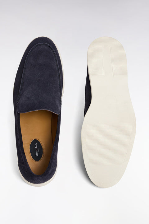 Chaussures bateau en cuir suédé marine - Image 2