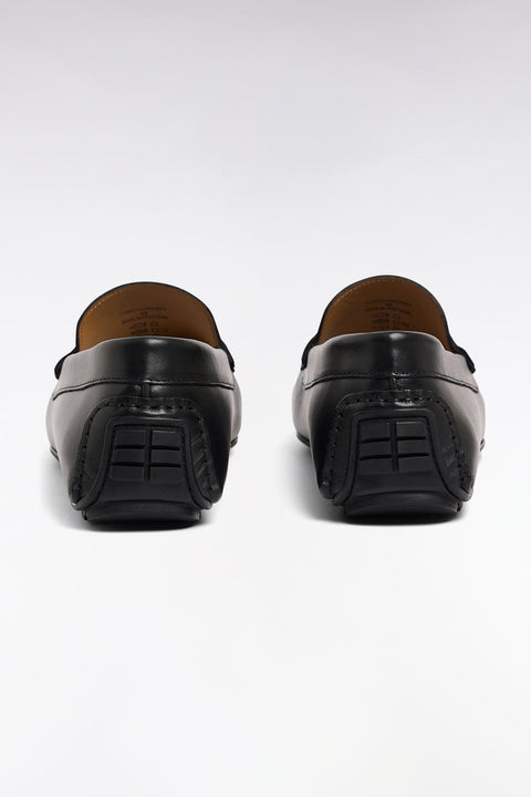 Mocassins penny loafer en cuir suédé noir - Image 2
