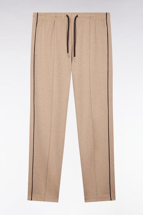 Jogging en coton mélangé beige coupe regular - Image 2