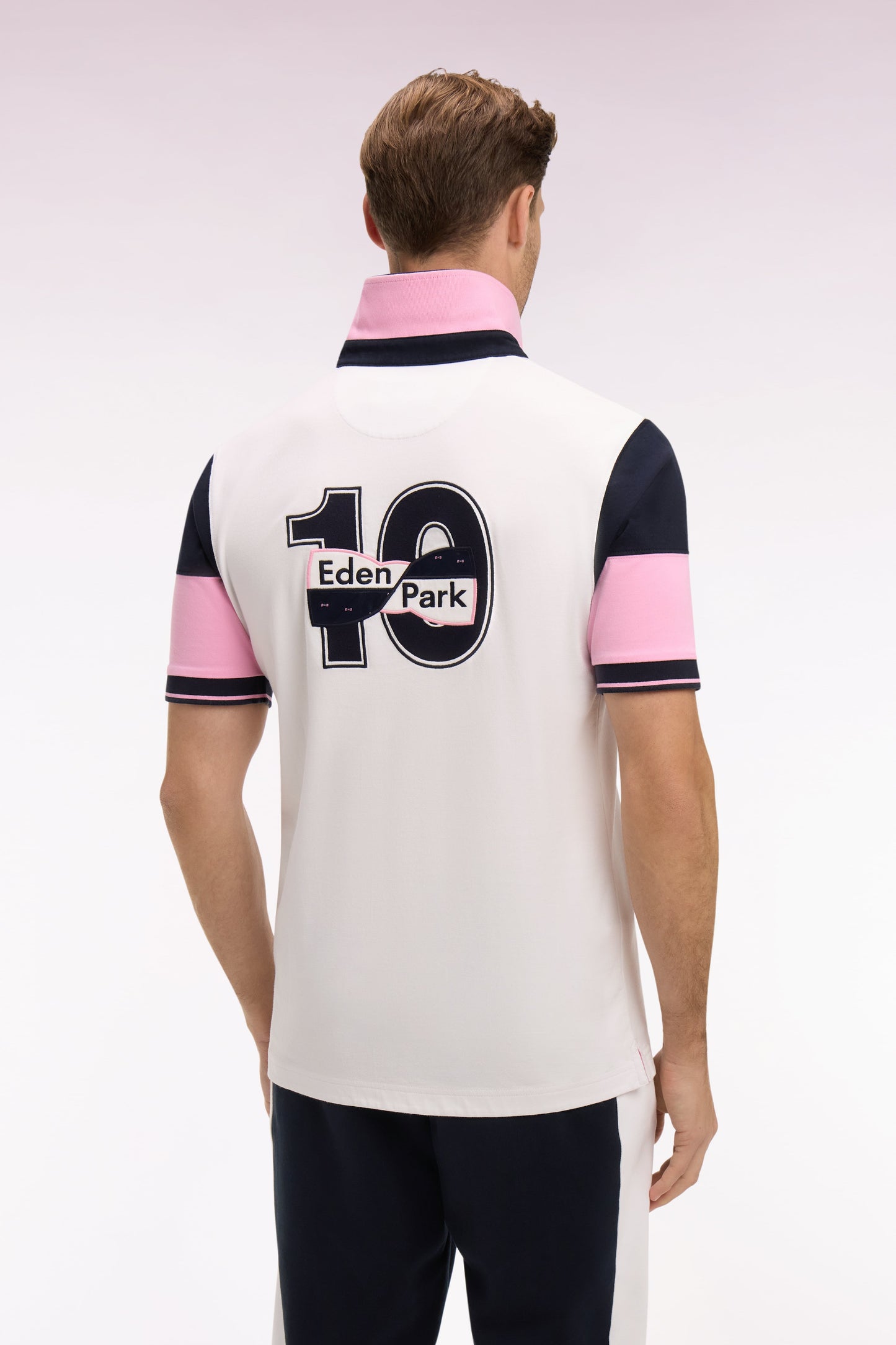 Maillot à manches courtes en coton blanc coupe regular