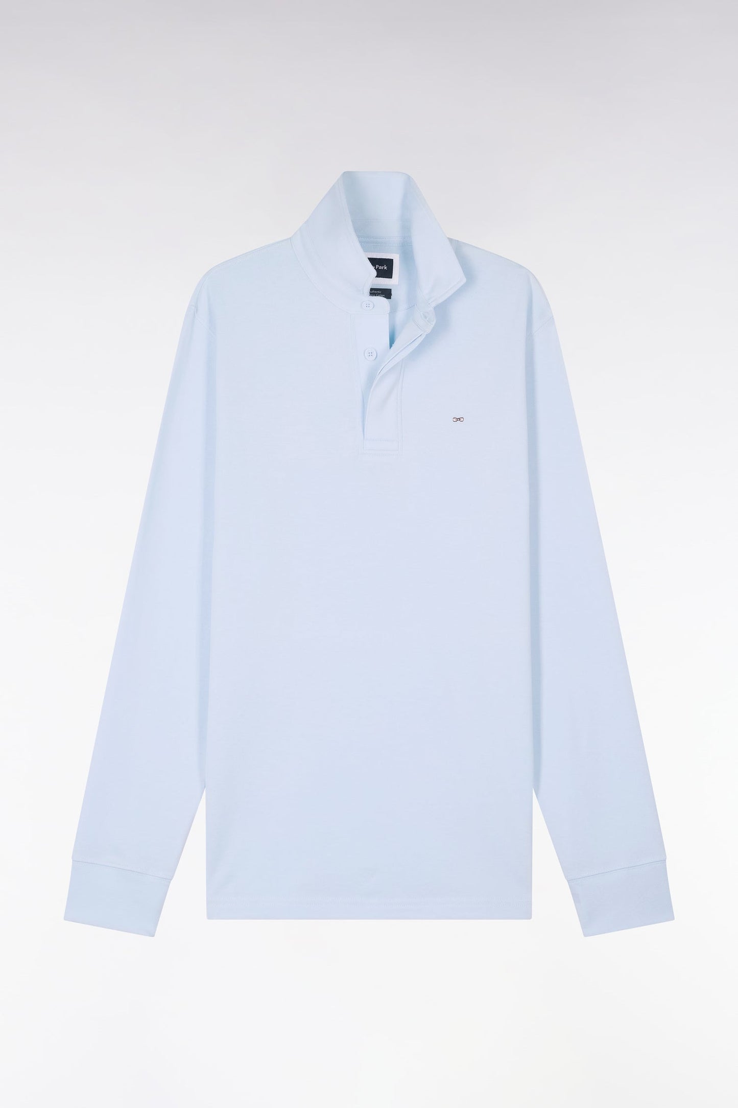 Maillot à manches longues en coton Pima bleu ciel