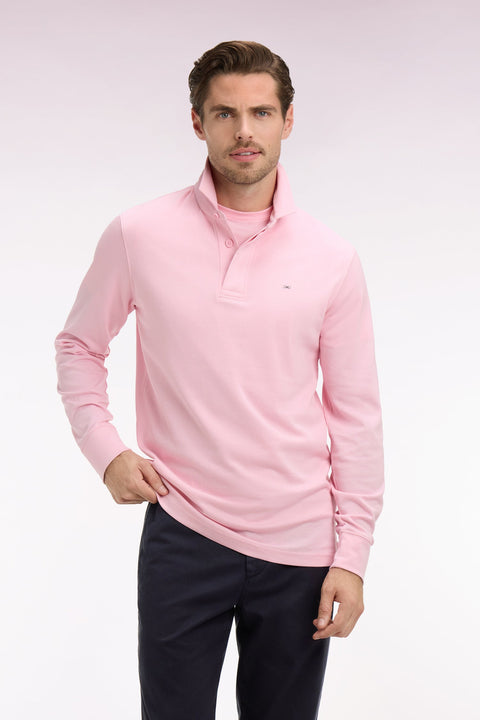 Maillot à manches longues en coton Pima rose - Image 3