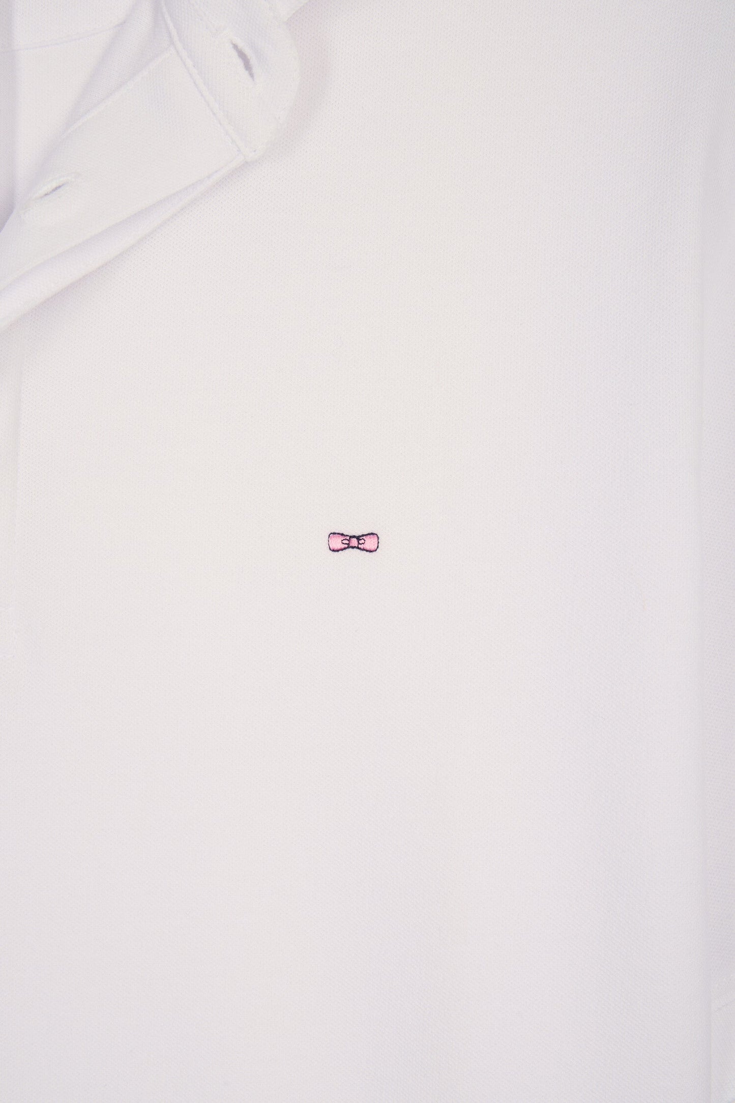 Polo à manches courtes en coton blanc coupe slim