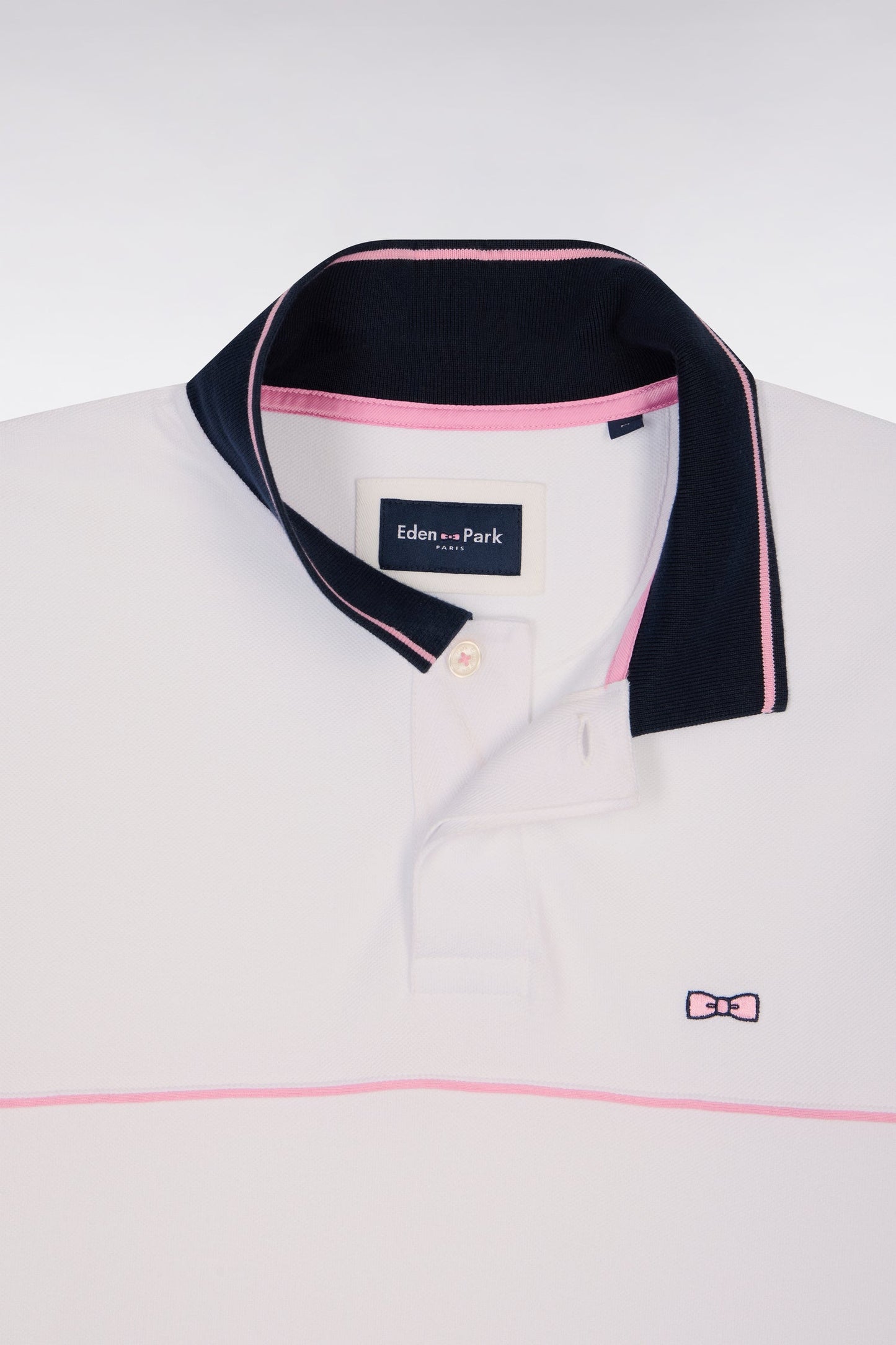 Polo à manches courtes en piqué coton blanc