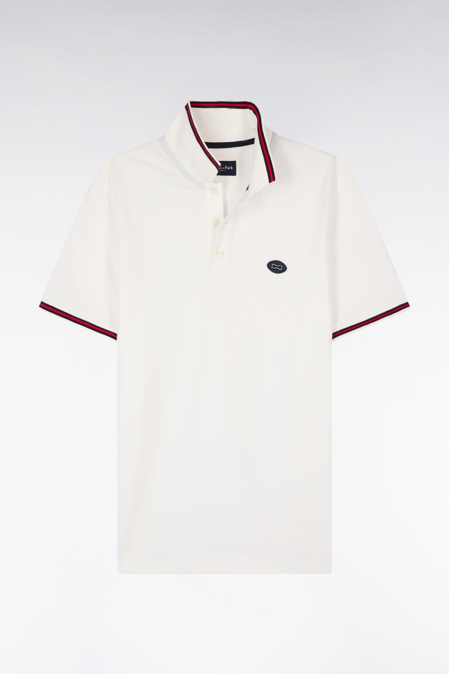 Polo à manches courtes en coton blanc