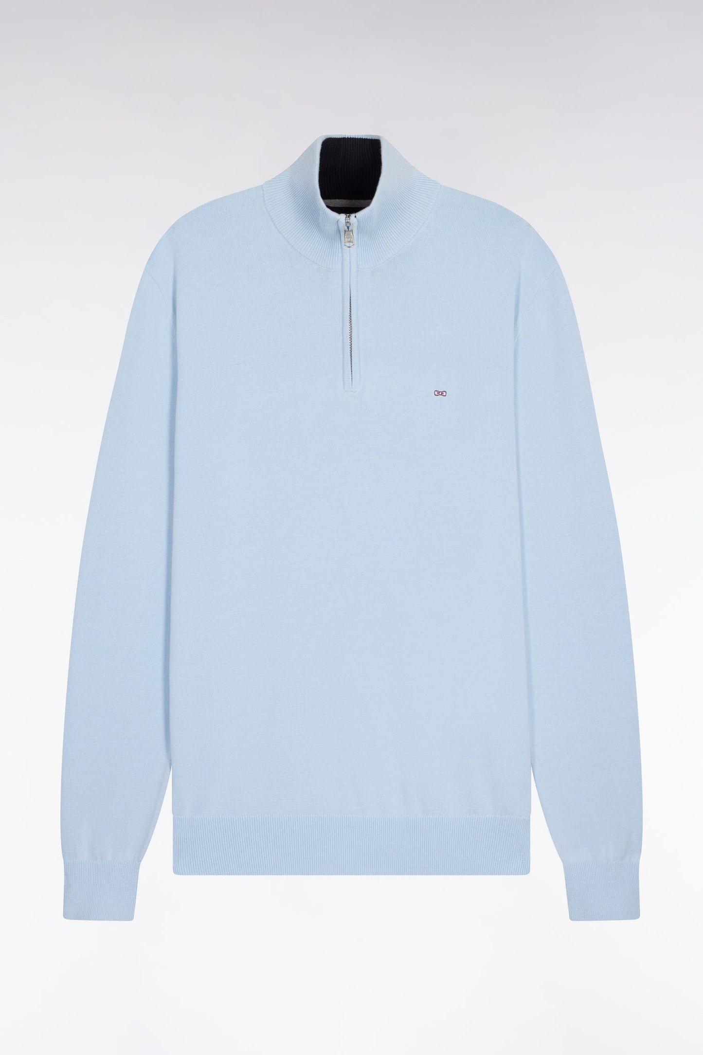 Pull col camionneur en coton ciel