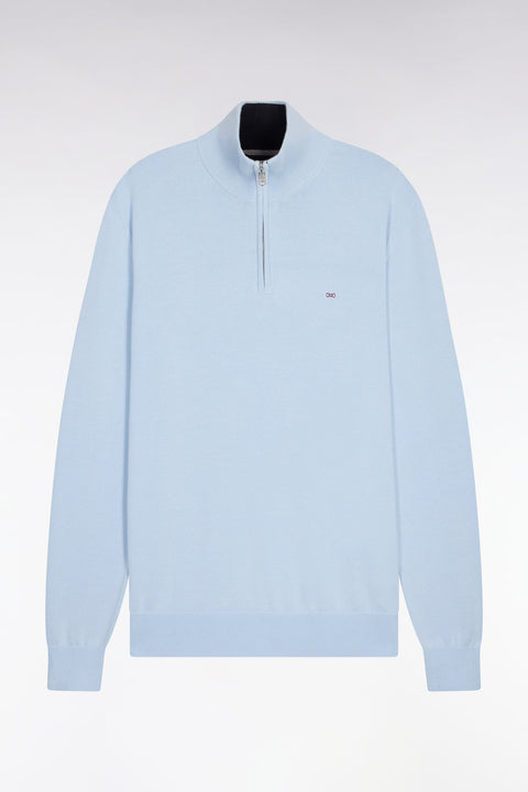 Pull col camionneur en coton ciel - Image 2