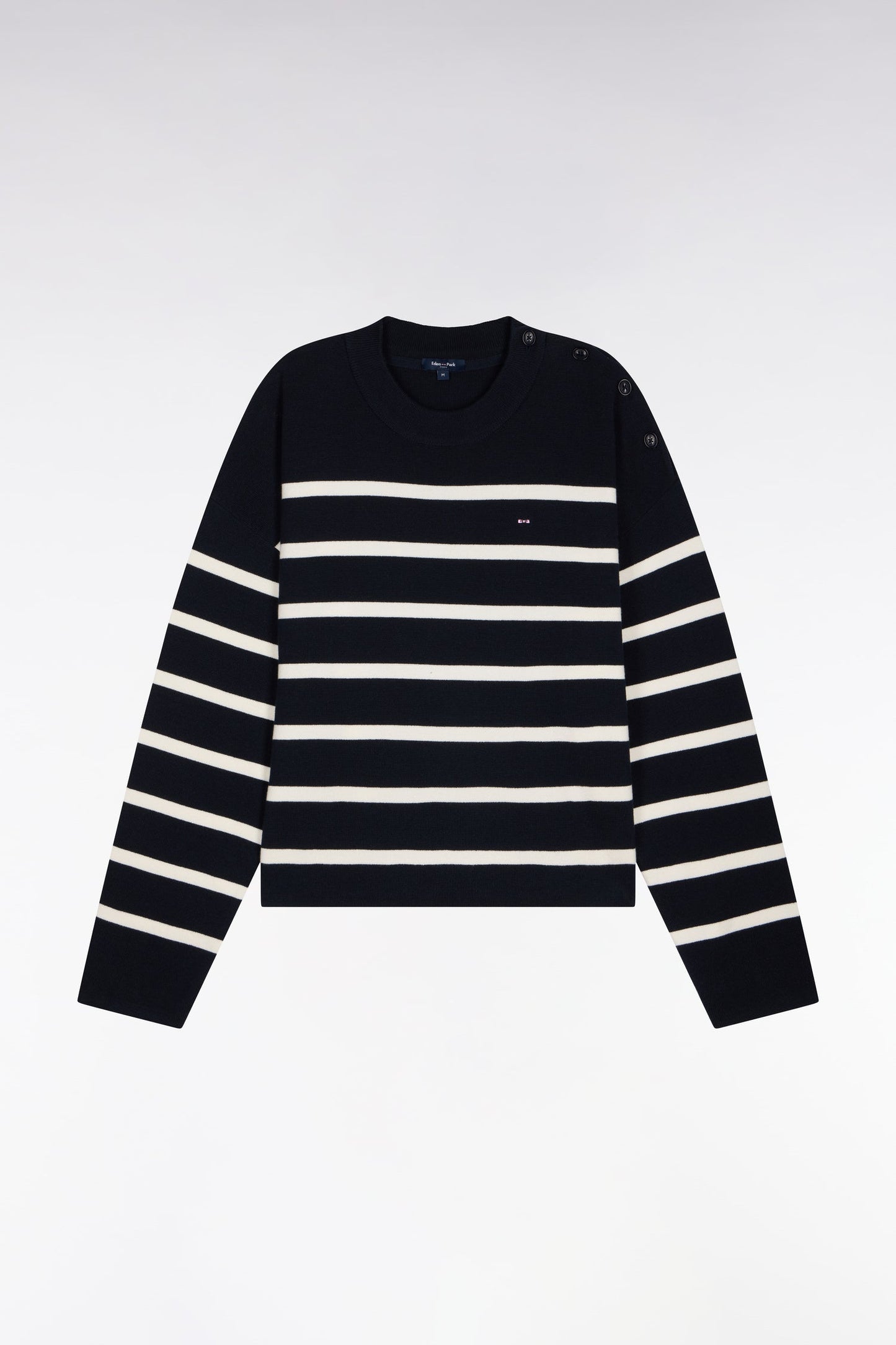 Pull marinière en coton milano marine coupe oversized