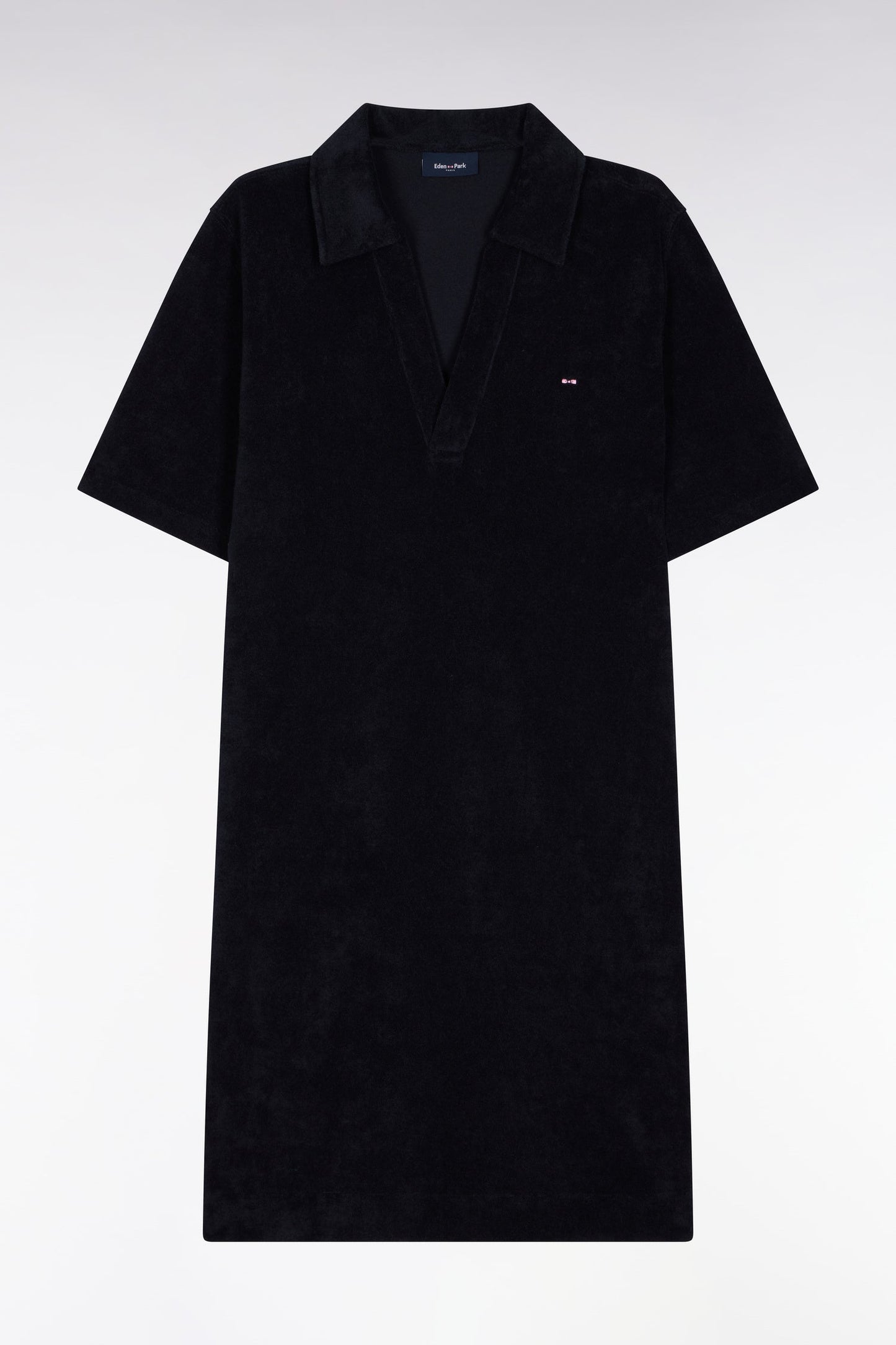 Robe courte en éponge marine coupe droite