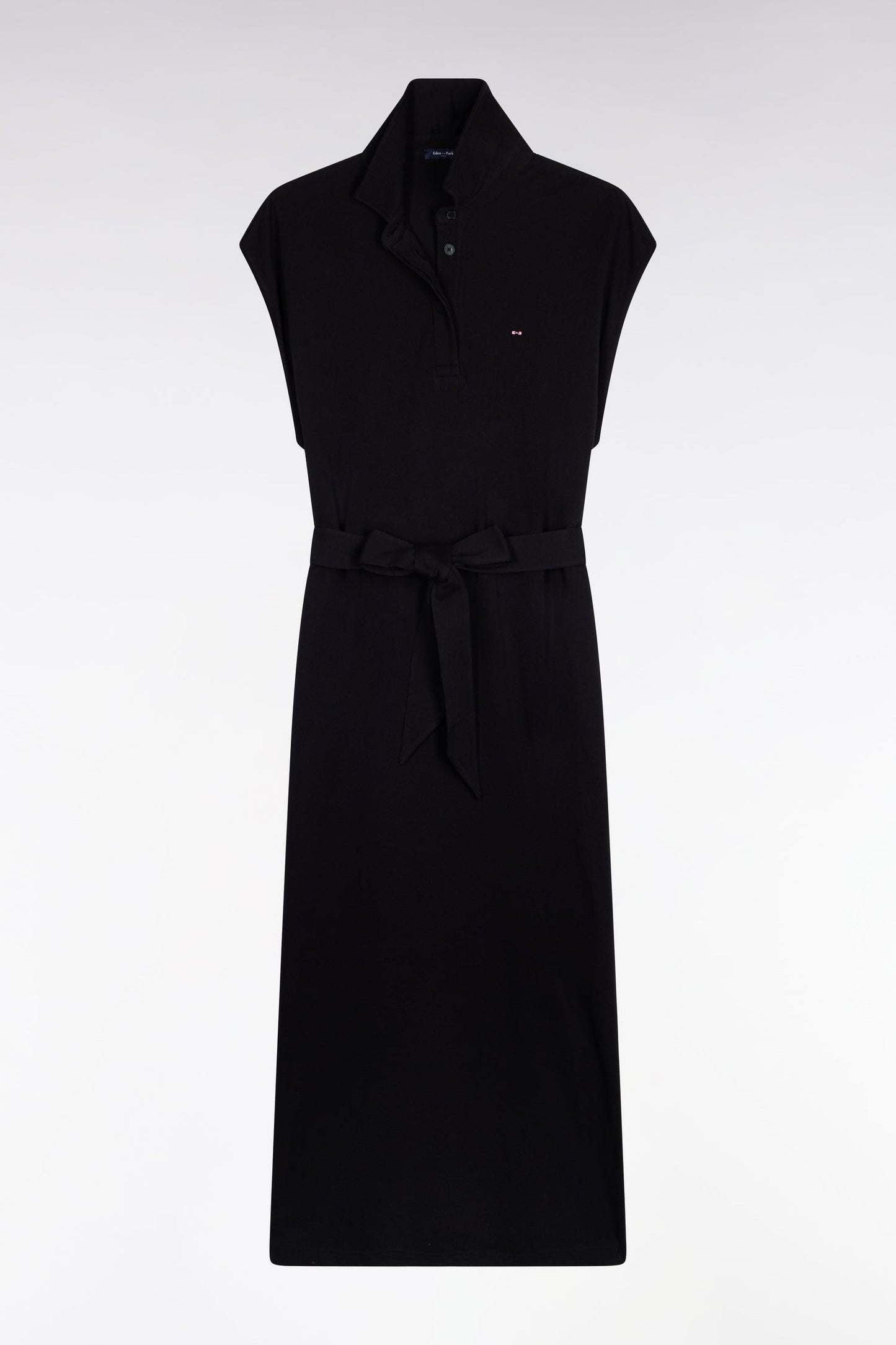 Robe maillot sans manches en coton noir coupe oversized
