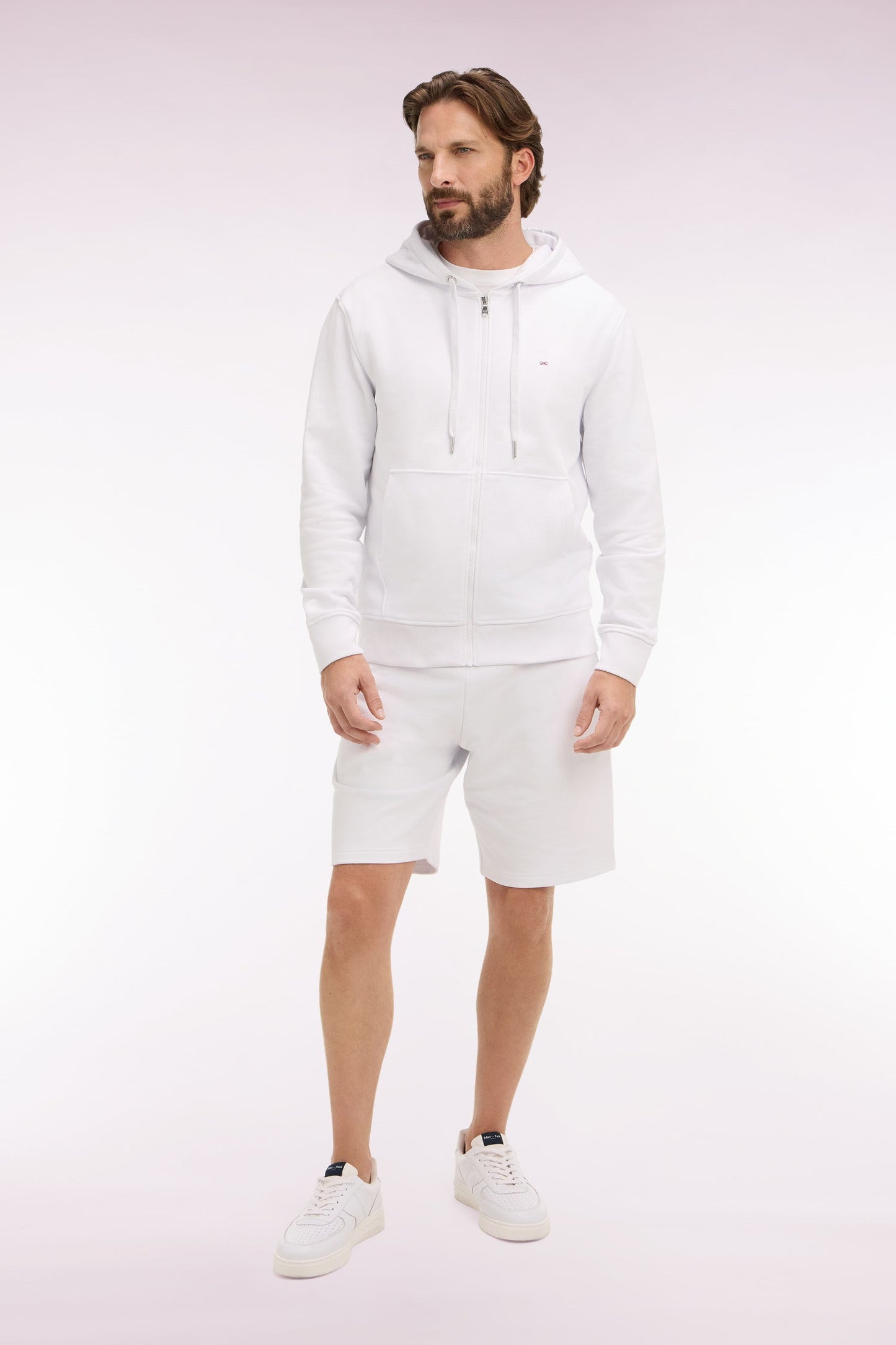 Short en molleton coton blanc