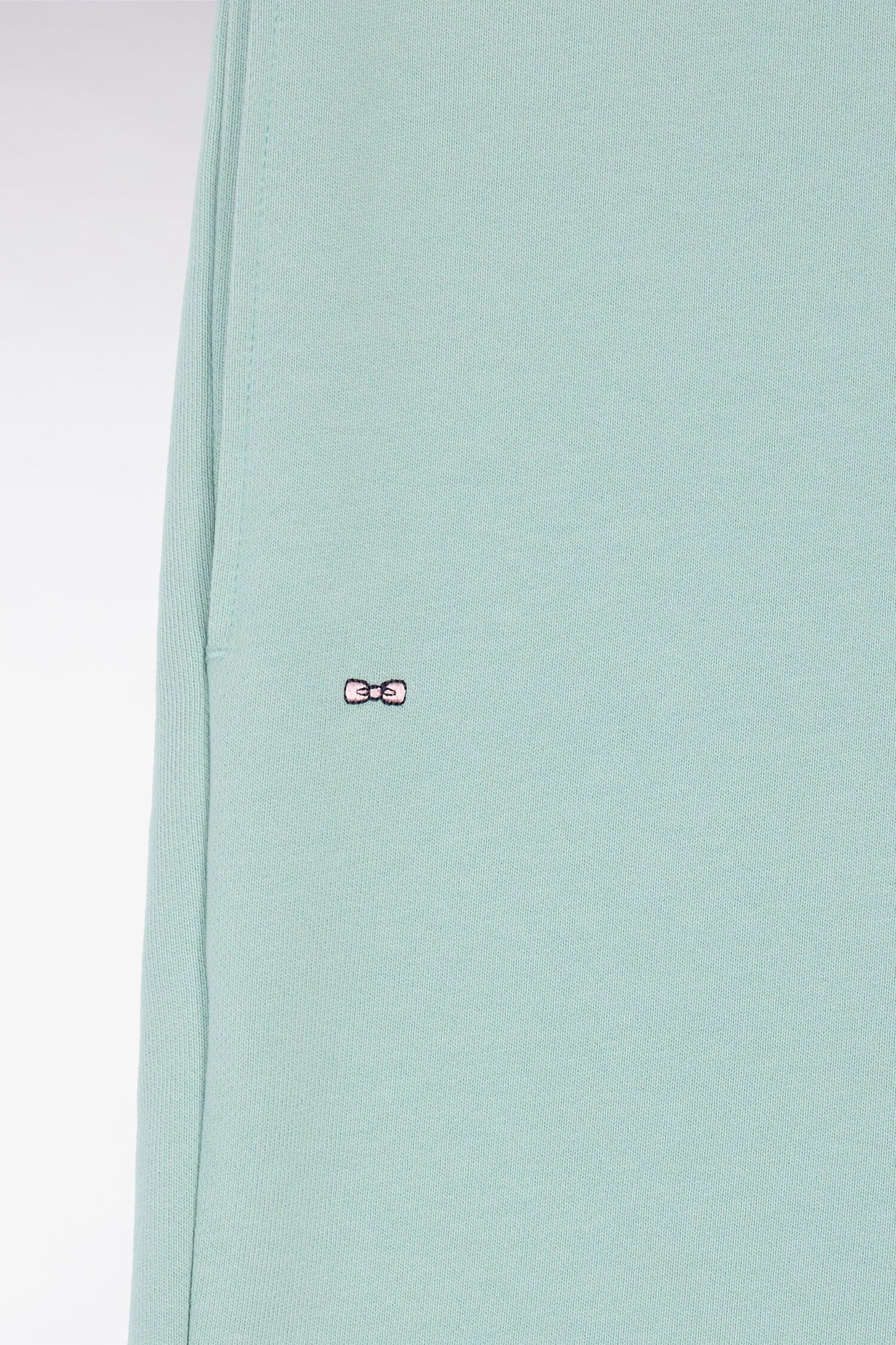Short en molleton coton vert d'eau