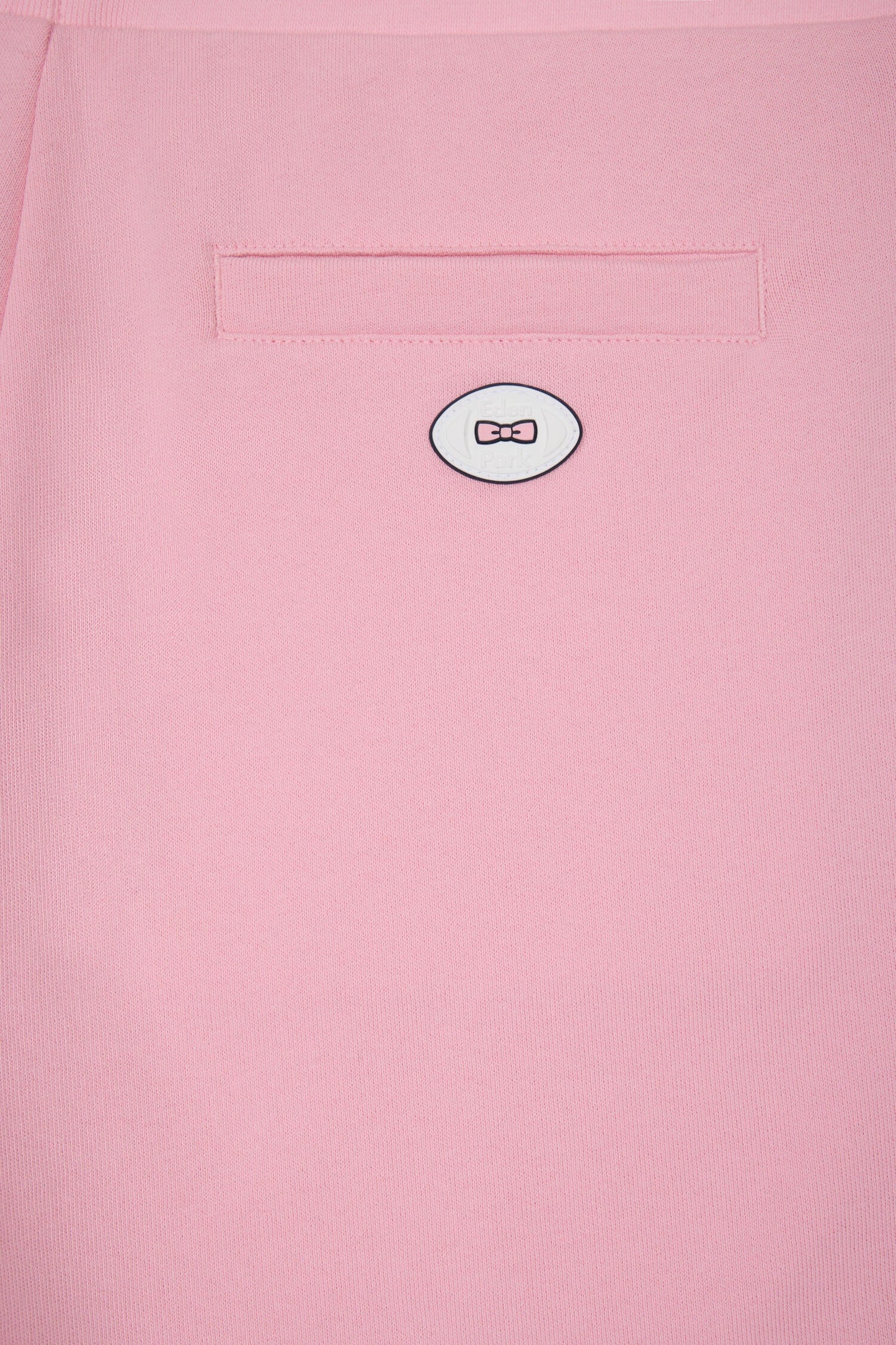 Short en molleton rose à bordures de jambe rayées