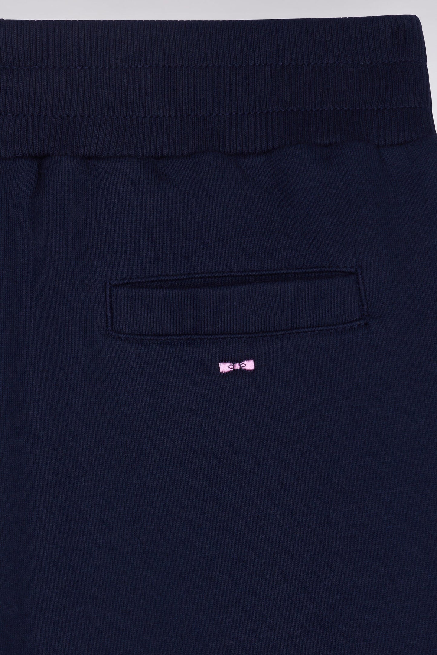 Short en molleton coton marine bicolore