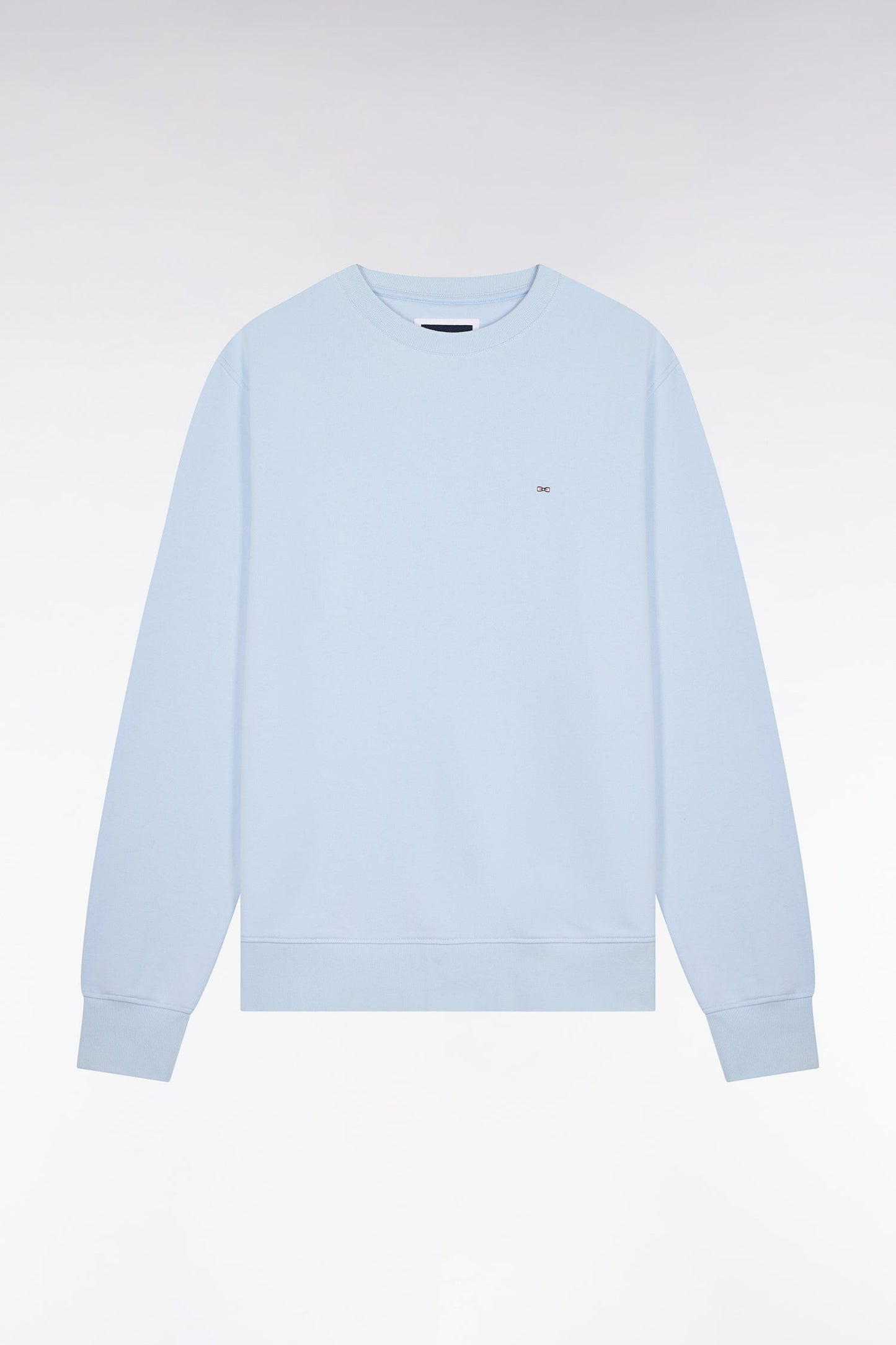 Sweatshirt uni en molleton coton bleu ciel
