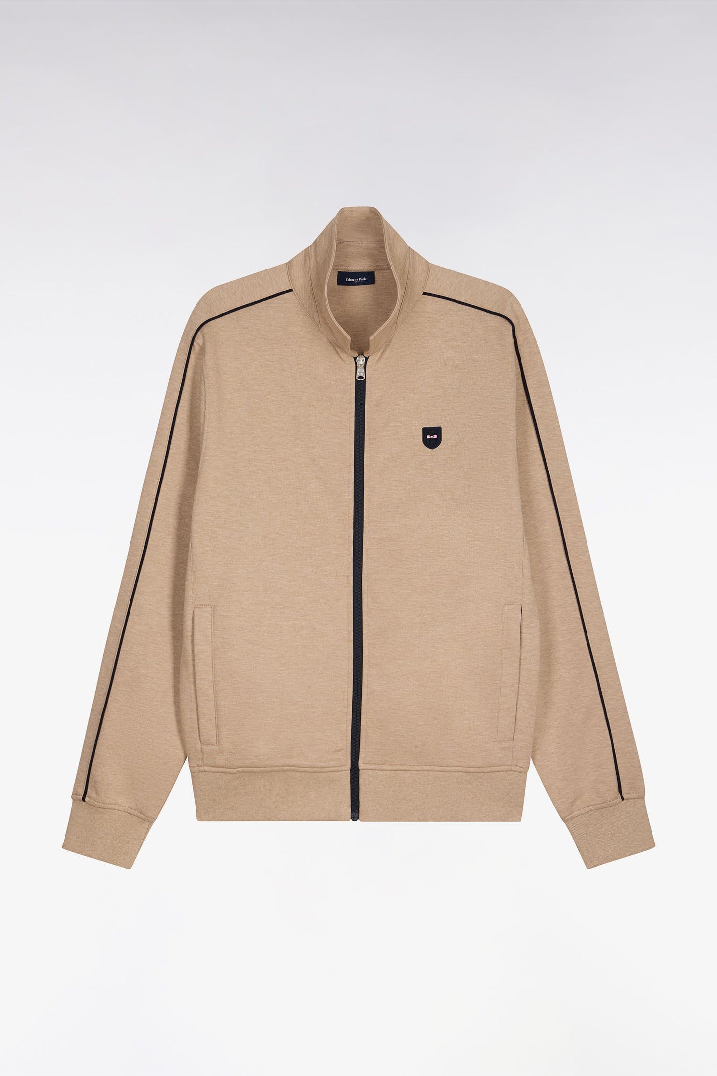 Sweatshirt blouson en molleton beige