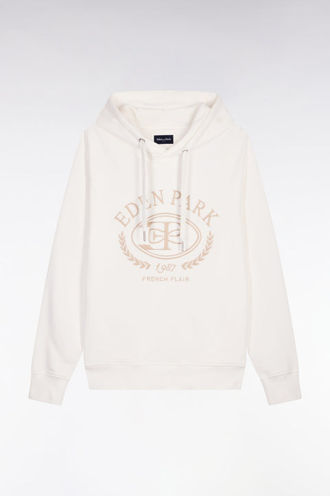 Sweatshirt à capuche brodé écru - Image 2