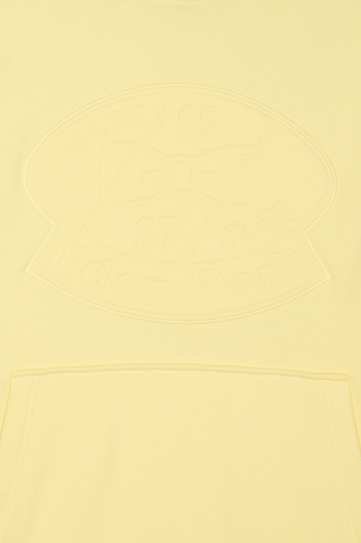 Sweatshirt à capuche en molleton coton jaune brodé