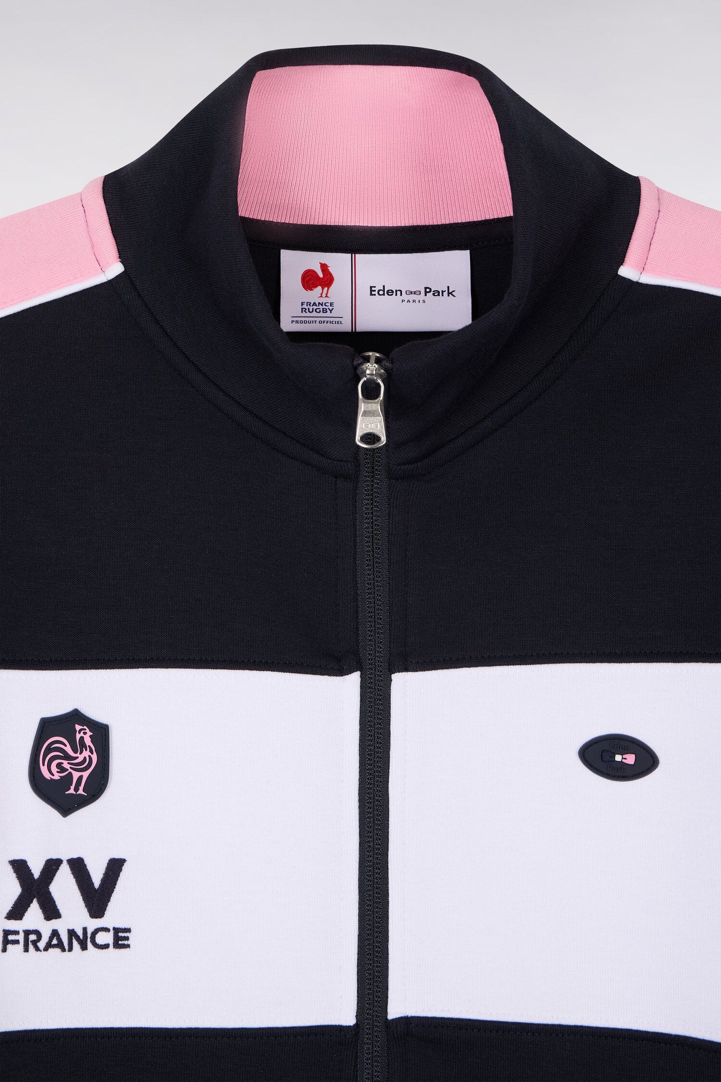 Sweatshirt zippé XV de France marine coupe regular