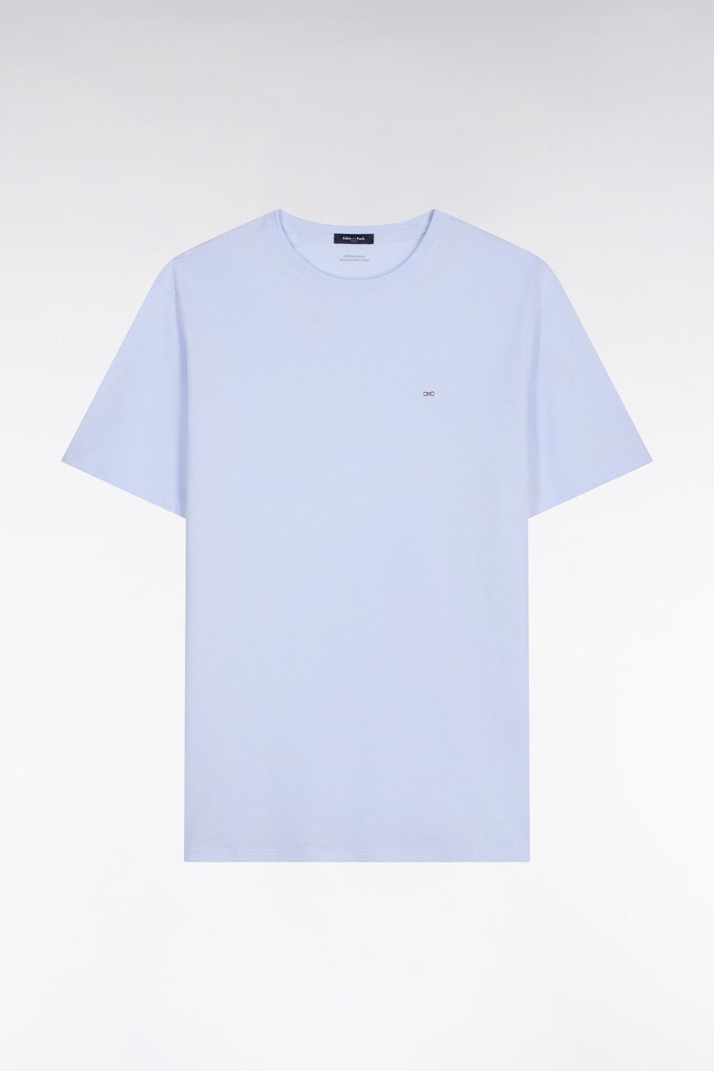 T-shirt à manches courtes en coton Pima ciel coupe regular