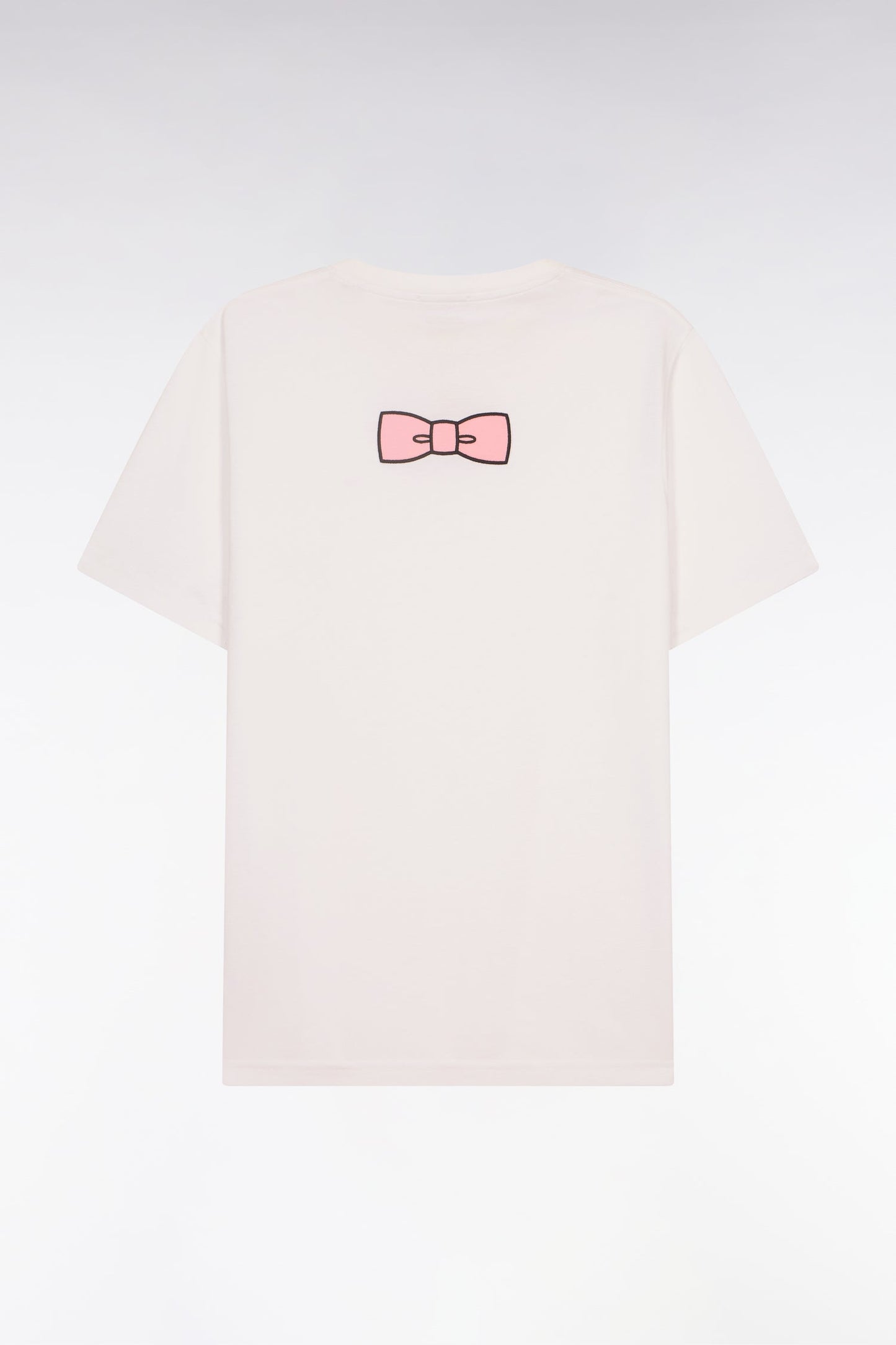 T-shirt à manches courtes en coton Pima blanc brodé coupe regular