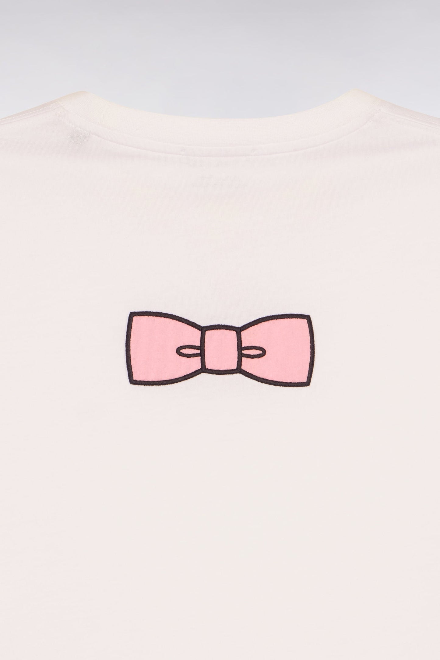 T-shirt à manches courtes en coton Pima blanc brodé coupe regular