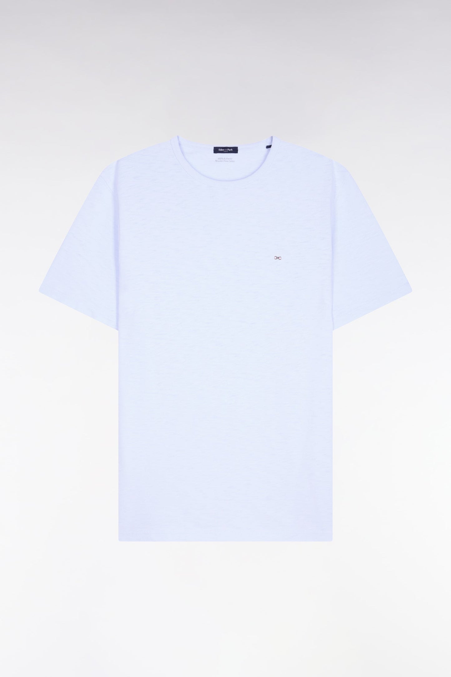T-shirt à manches courtes en jersey de coton slub ciel coupe regular
