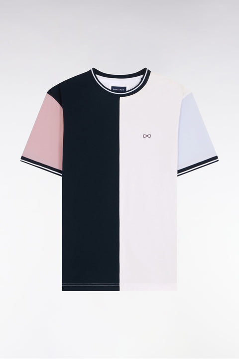T-shirt à manches courtes en coton colorblock coupe regular - Image 2