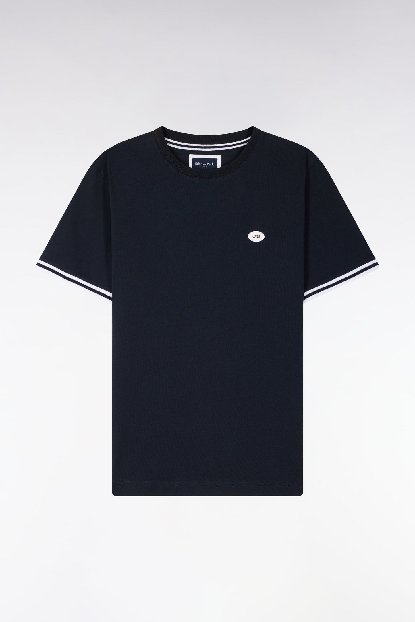 T-shirt à manches courtes en coton marine coupe regular