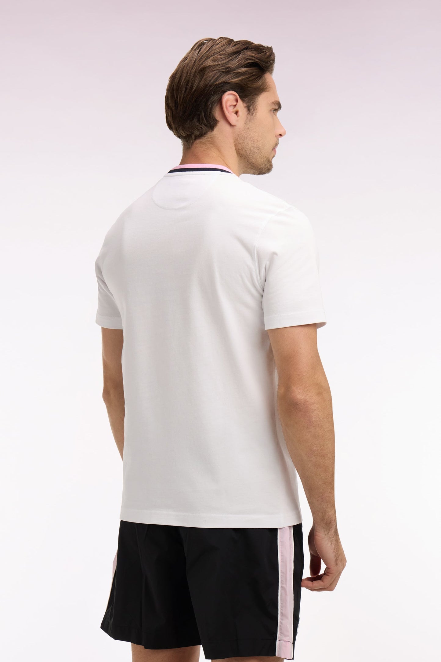 T-shirt à manches courtes en coton blanc écusson 6 Nations coupe regular