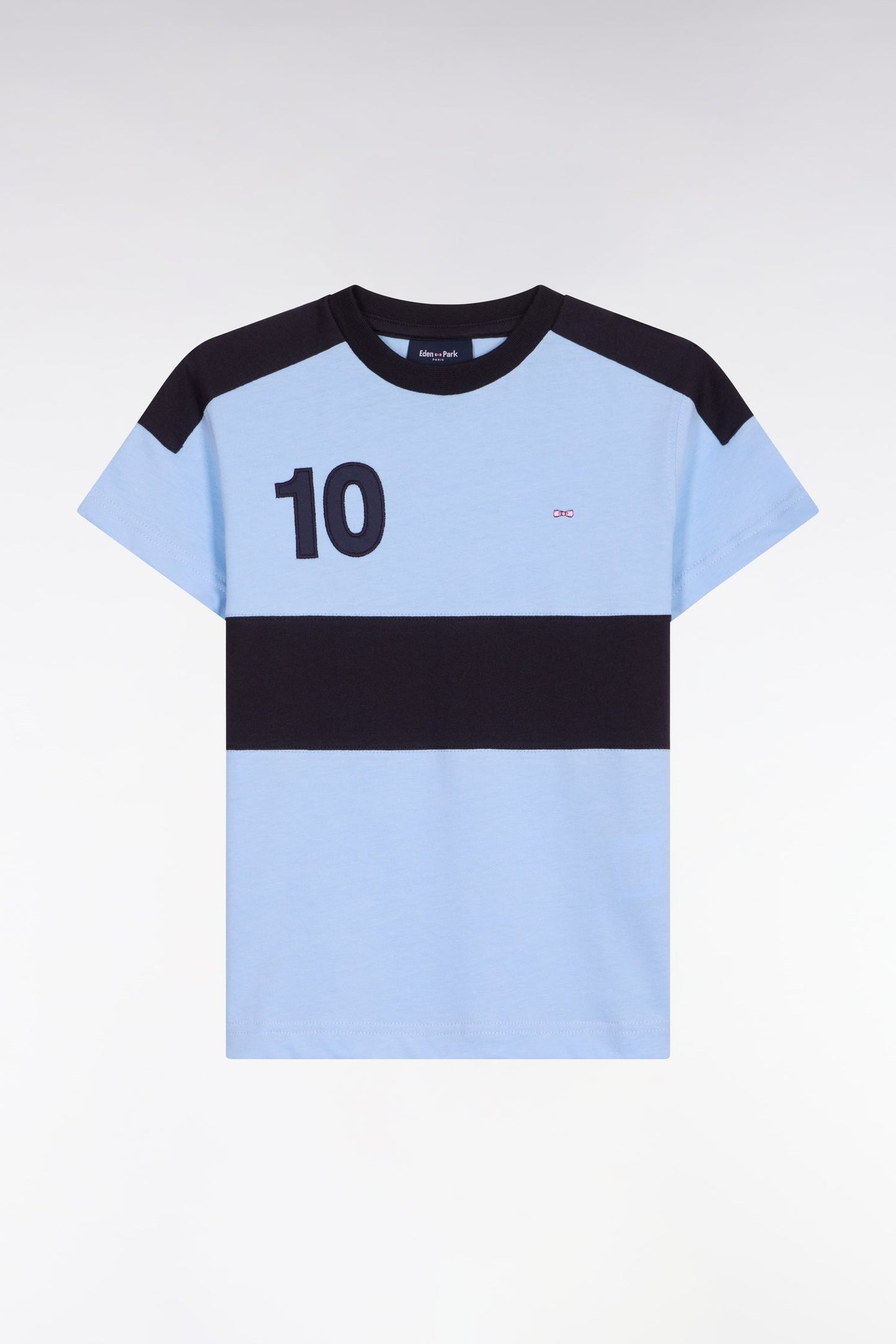 T-shirt à manches courtes en coton ciel coupe droite