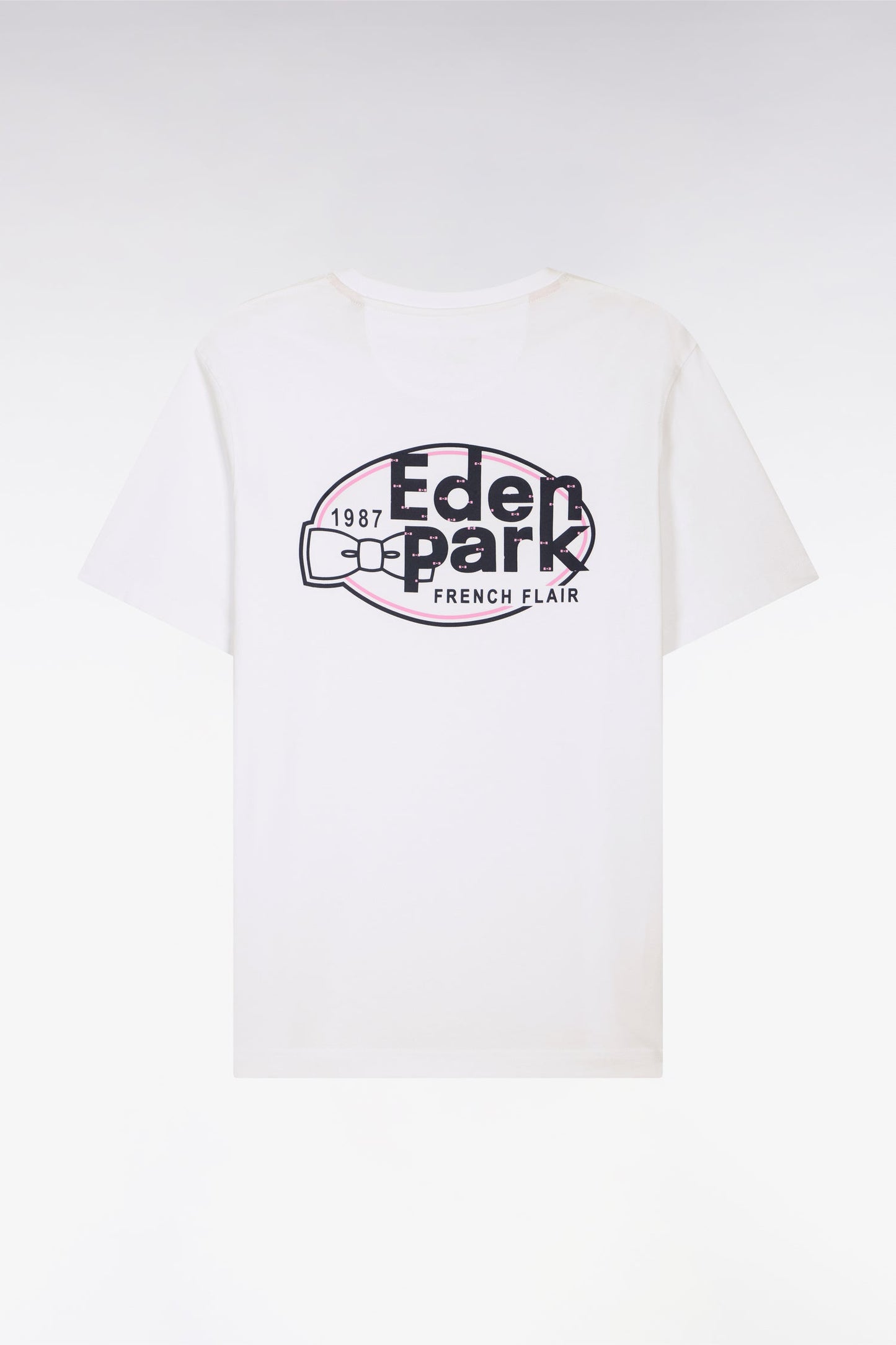 T-shirt à manches courtes blanc sérigraphié coupe regular